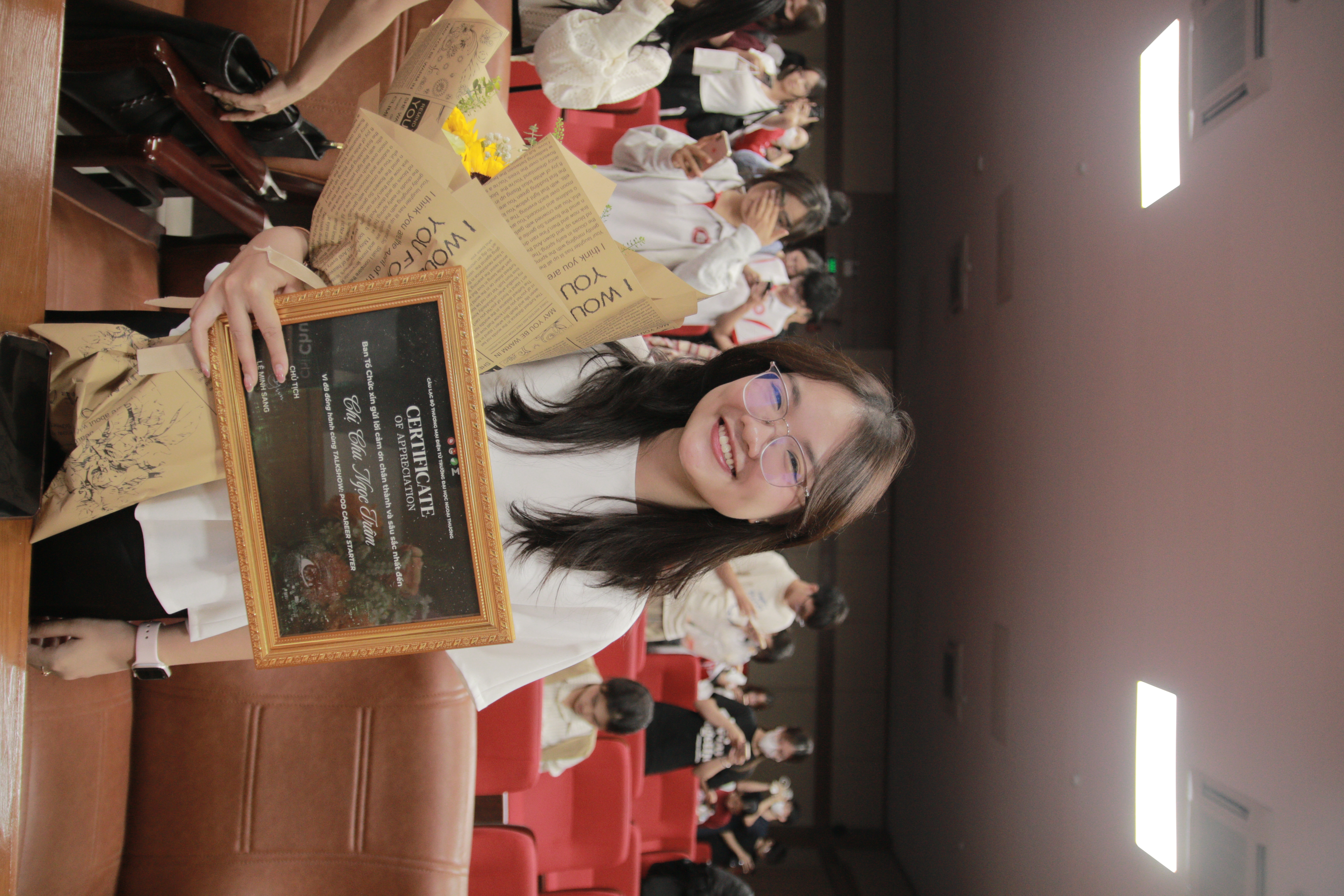 Tram Chu with certificate